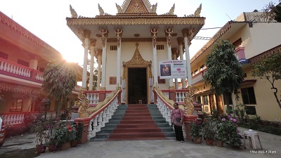 Cambodian Buddhist temple sarnath near Varanasi